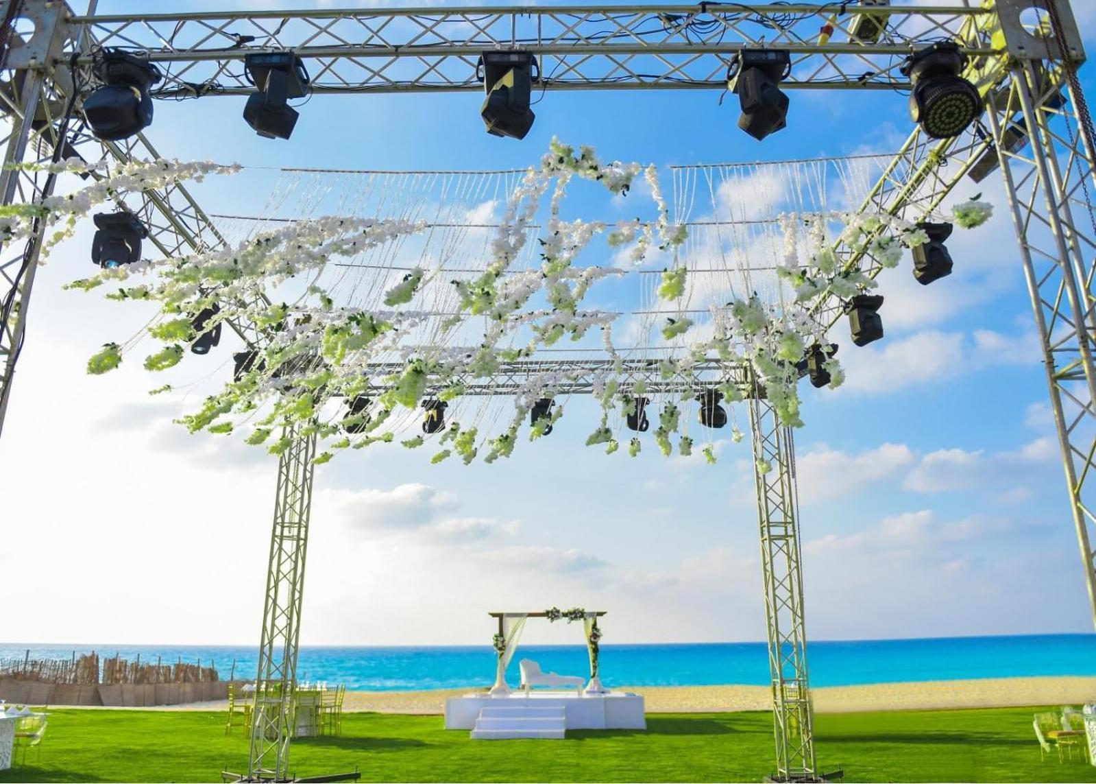 Borg El Arab Beach Resort Buitenkant foto A wedding canopy