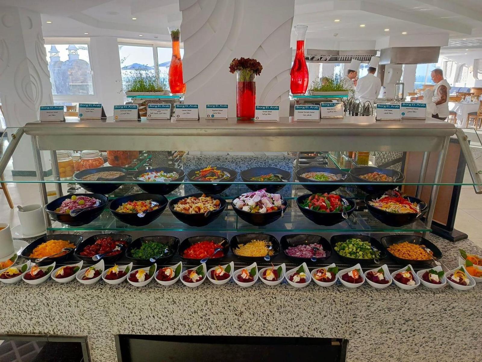 Borg El Arab Beach Resort Buitenkant foto A salad bar
